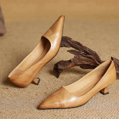 VALERIA™ | TACONES DE CUERO AUTÉNTICO