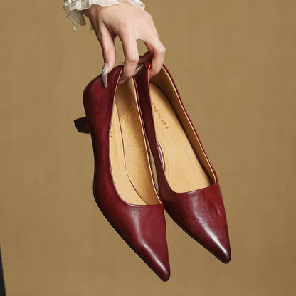 VALERIA™ | TACONES DE CUERO AUTÉNTICO