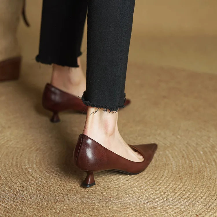 VALERIA™ | TACONES DE CUERO AUTÉNTICO