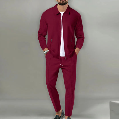 Chaqueta Cardigan de Corte Slim + Pantalón