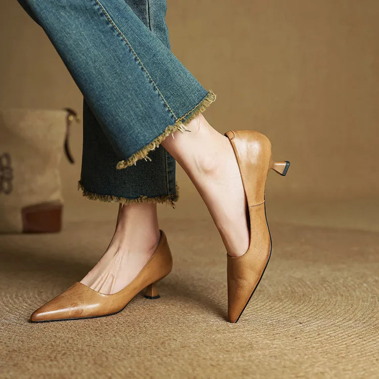 VALERIA™ | TACONES DE CUERO AUTÉNTICO