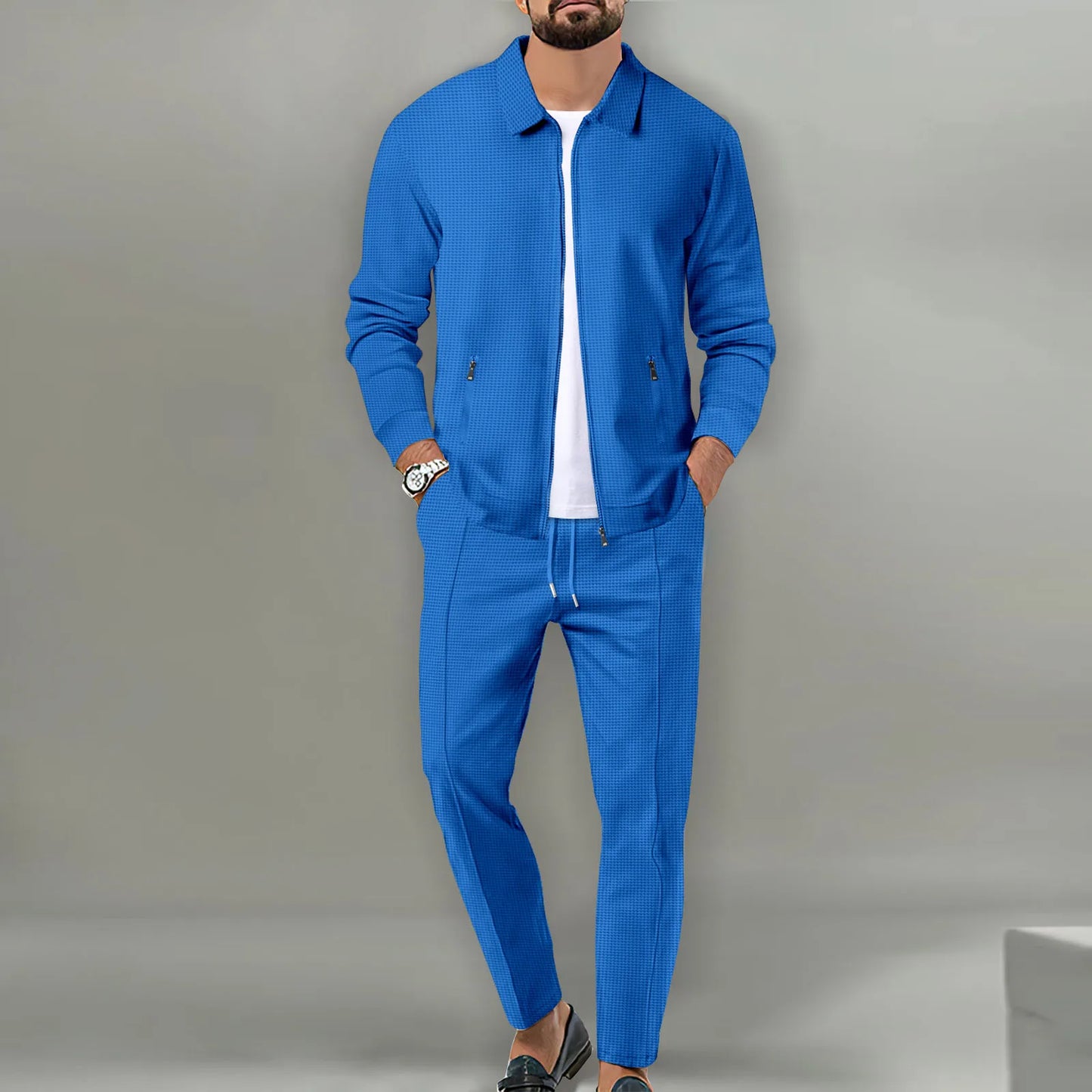 Chaqueta Cardigan de Corte Slim + Pantalón