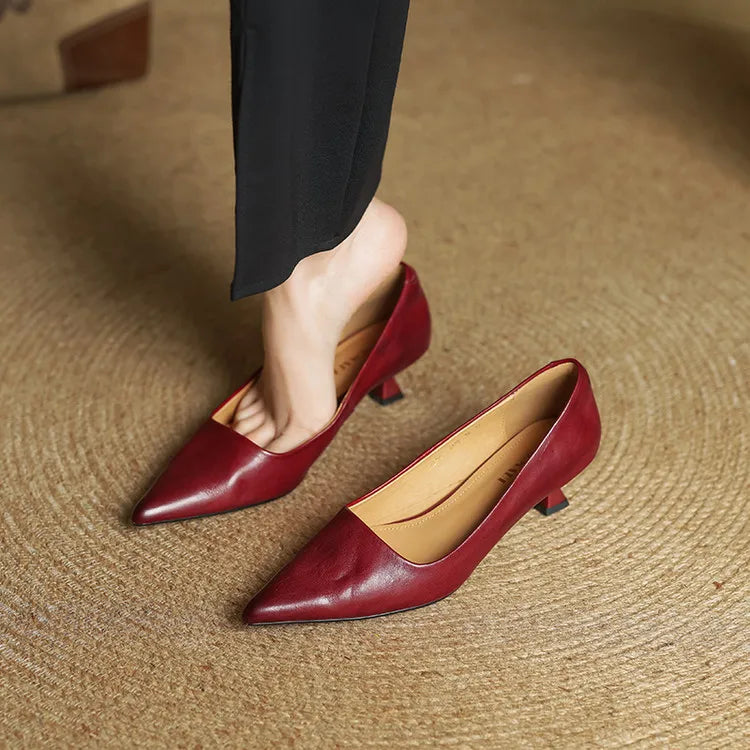 VALERIA™ | TACONES DE CUERO AUTÉNTICO