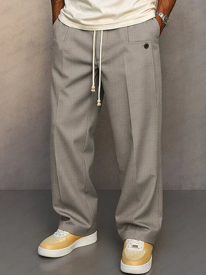 Pantalones elegantes con cordón ajustable