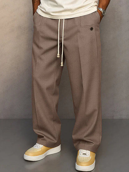 Pantalones elegantes con cordón ajustable
