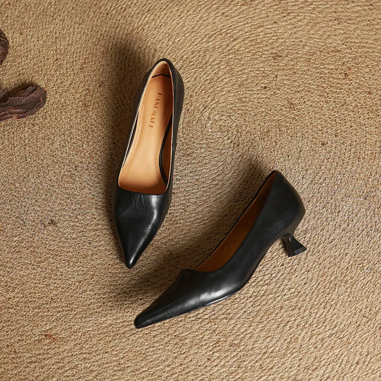 VALERIA™ | TACONES DE CUERO AUTÉNTICO