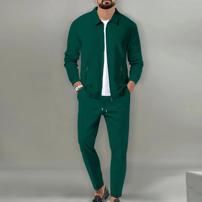 Chaqueta Cardigan de Corte Slim + Pantalón