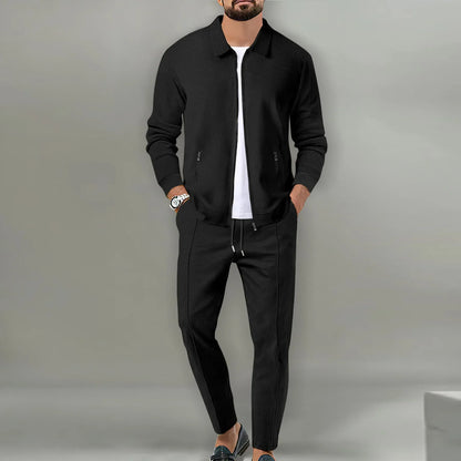 Chaqueta Cardigan de Corte Slim + Pantalón